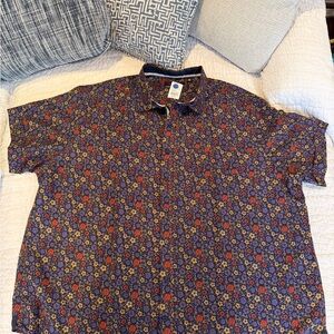 Men's Floral Button Down Shirt - Multicolor